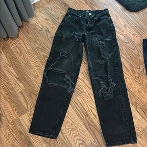 Distressed Black Jeans for Men